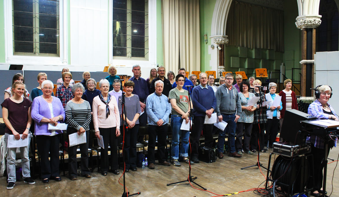Choir at a recording during 2014